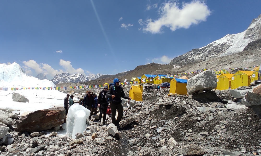 South Everest Base Camp in Nepal